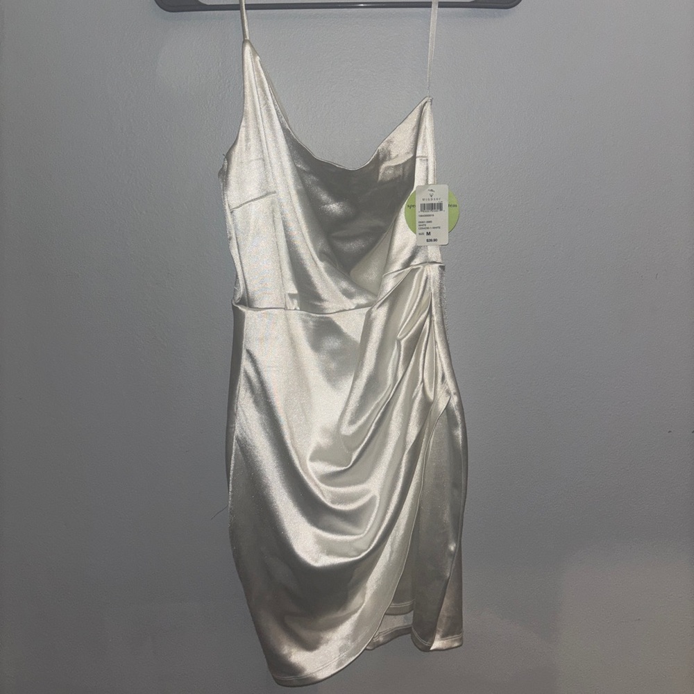 Windsor Shimmering Silver Mini Dress